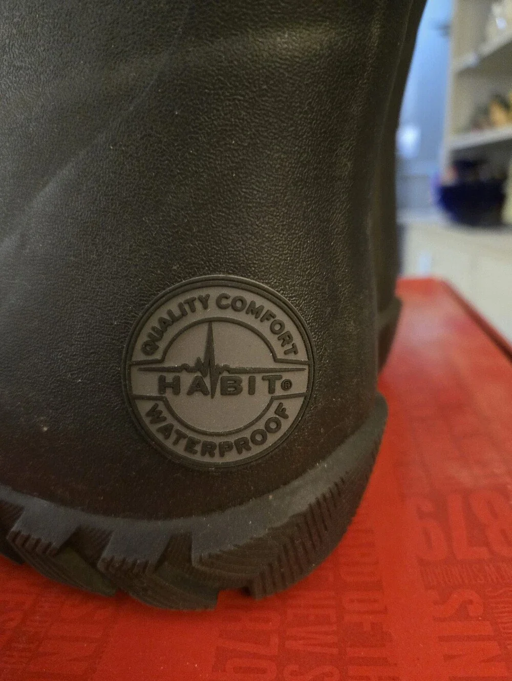 Men's Black Habit Waterproof Work Boots, Size 13